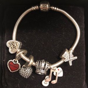 SOLD** Pandora bracelet with 6 charms
